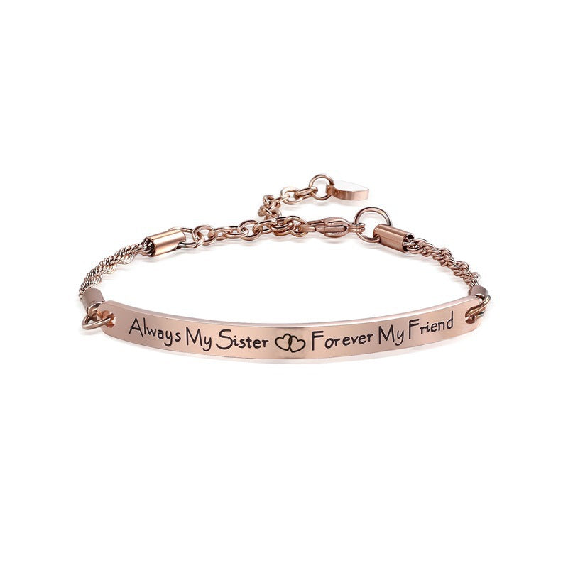 Always My Sister, Forever My Friend Bracelet – Meaningful Gift for Sister
