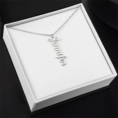 To My Daughter – Personalized Vertical Name Necklace | A Gift She’ll Treasure Forever