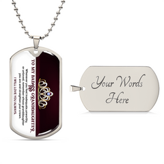 To My Badass Granddaughter – Dog Tag Necklace | A Gift for Her Strength & Confidence
