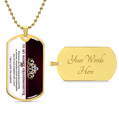 To My Badass Granddaughter – Dog Tag Necklace | A Gift for Her Strength & Confidence