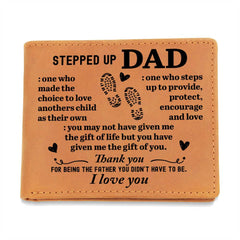To My Stepdad – Thank You for Choosing to Love Me | Leather Wallet