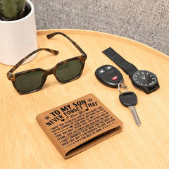 To My Son – Always Remember Leather Wallet | A Gift He’ll Carry Every Day