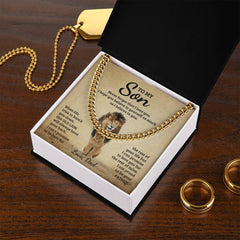 To My Son – Never Forget Cuban Link Chain | A Gift He’ll Wear Every Day