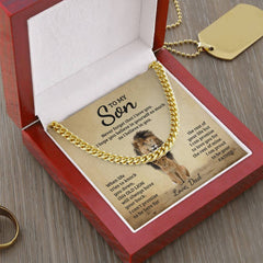 To My Son – Never Forget Cuban Link Chain | A Gift He’ll Wear Every Day