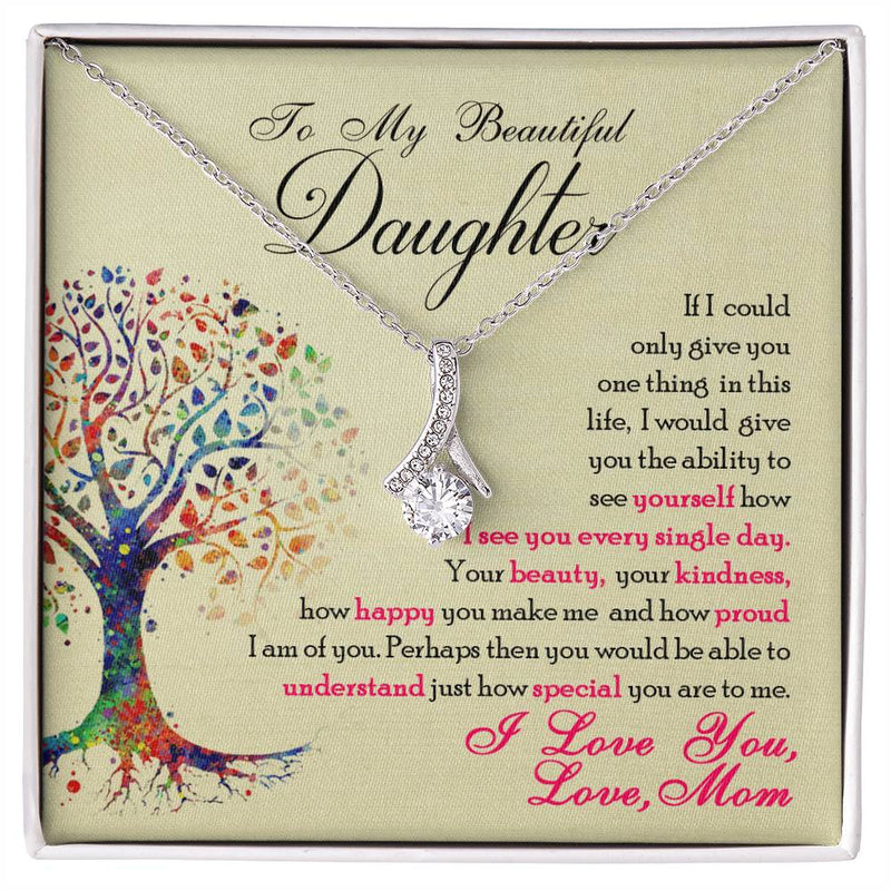 To My Daughter – Never Forget Your Worth Necklace | A Meaningful Gift She’ll Keep Forever