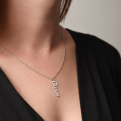 To My Daughter – Personalized Vertical Name Necklace | A Gift She’ll Treasure Forever