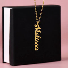 To My Daughter – Personalized Vertical Name Necklace | A Gift She’ll Treasure Forever