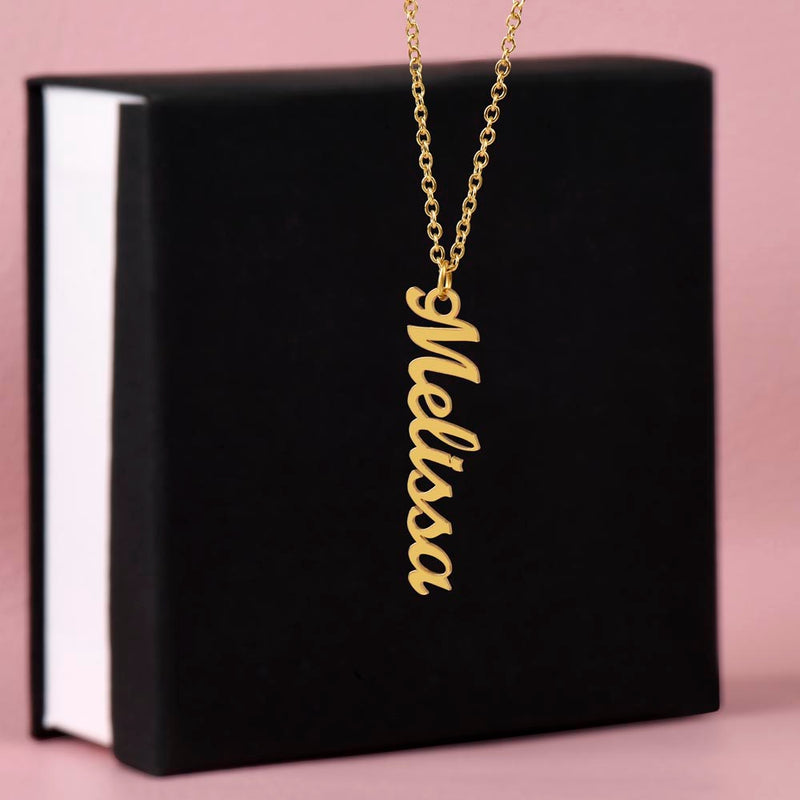 To My Daughter – Personalized Vertical Name Necklace | A Gift She’ll Treasure Forever