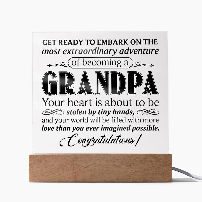 To My Grandpa – Acrylic Plaque | A Meaningful Gift He’ll Treasure Forever