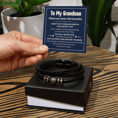 To My Grandson – Love You Forever Bracelet | A Gift He’ll Always Carry