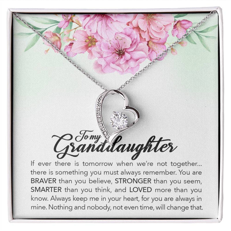 To My Granddaughter – Forever Love Necklace | A Gift for Your Brave Girl