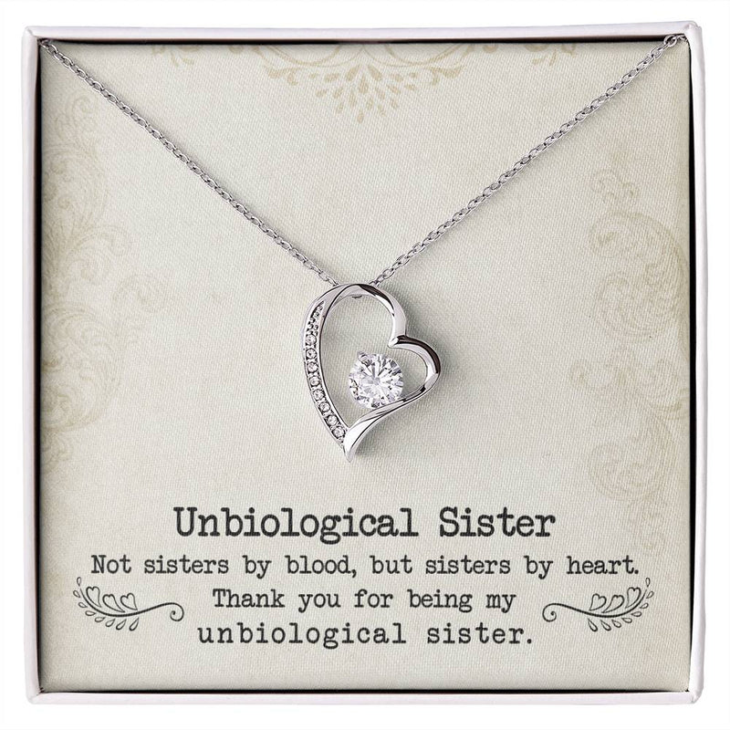 Unbiological Sister Necklace – Forever Love Gift for Soul Sister