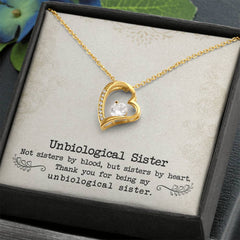 Unbiological Sister Necklace – Forever Love Gift for Soul Sister