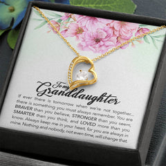 To My Granddaughter – Forever Love Necklace | A Gift for Your Brave Girl
