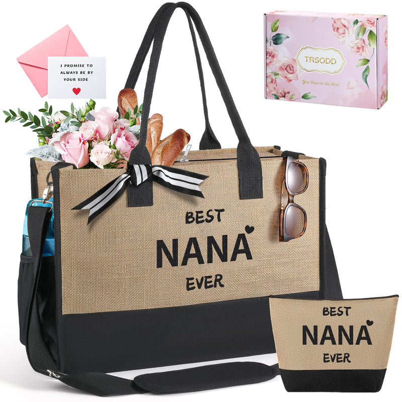 Best Nana Ever Gift Set – Tote Bag & Makeup Pouch | A Thoughtful Gift She’ll Love