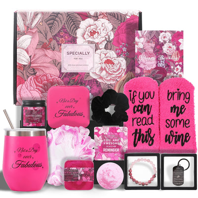 Luxury Birthday Gift Basket for Women – 14PC Self Care Spa Set She’ll Love