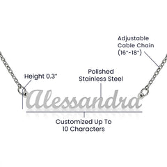 To My Daughter – Personalized Name Necklace | A Gift She’ll Treasure Forever
